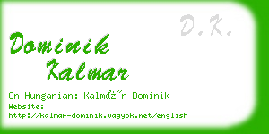dominik kalmar business card